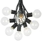 100 Foot G50 Outdoor Patio String Lights with 125 Clear Globe Bulbs – Indoor Outdoor String Lights – Market Bistro | Lumora