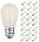 Novelty Lights Outdoor String Light Dual-Filament Replacement Bulbs, 25 Pack S14 LED Edison Shatterproof Plastic | Lumora
