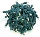 Novelty Lights 34ft 100 LED Coaxial Christmas Mini Lights, Warm White on Green Wire, 4" Spacing, Commercial Grade Indoor/Outdoor Holiday Light String, Power Supply Sold Separately