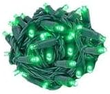 Novelty Lights 24-Pack, 25 Feet 50 LED Green Christmas Mini Light String on Green Wire, 5mm Wide Angle Bulbs | Lumora