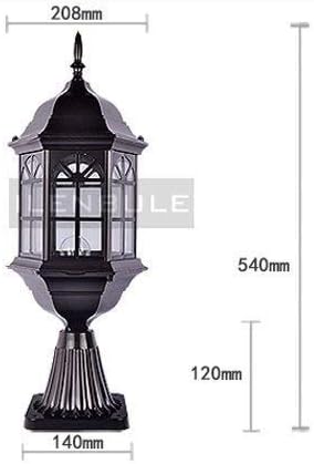 Lights Outdoor 54CM Modern Simple Waterproof Desk Table Creative Black Glass Outdoor Table Lamp Column Lamp Lawn | Lumora