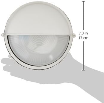Trans Globe Lighting 4121 WH 8-Inch 1-Light Outdoor Bulkhead, White | Lumora
