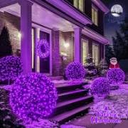 JMEXSUSS 360 LED Purple Halloween Lights, Plug in
