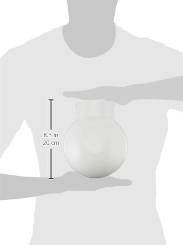 Nuvo Lighting SF77/531 Utility Fixture Die Cast Aluminum Durable Outdoor Wall Mount Porch and Patio Light with White Glass Globe, White