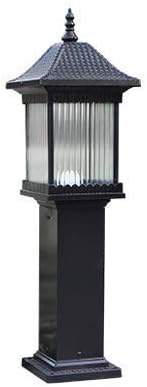 LaseVe Lights Outdoor IP55 European Black Die-cast Aluminum Garden Lawn Pillar Light Square Outdoor Waterproof | Lumora