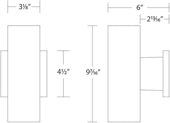 WAC Lighting, Cylinder LED Double Up and Down Indoor or Outdoor Wall Light 3000K in Bronze
