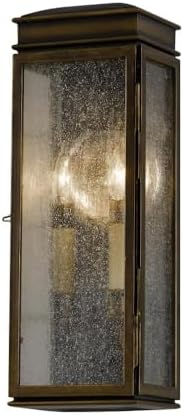 Feiss OL7400ASTB Whitaker Outdoor Lighting Wall Pocket Sconce, Bronze, 2-Light (6"W x 17"H) 120watts