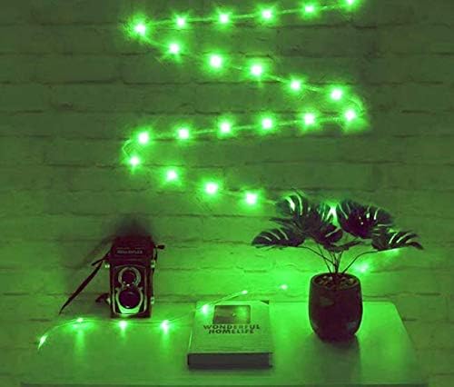 Solar Rope Lights Outdoor, 23ft 50LED Outdoor Rope String Lights Waterproof Copper Tube Wire String Lights for Garden,Yard, Path, Fence, Stairs, Backyard, Patio (Green)