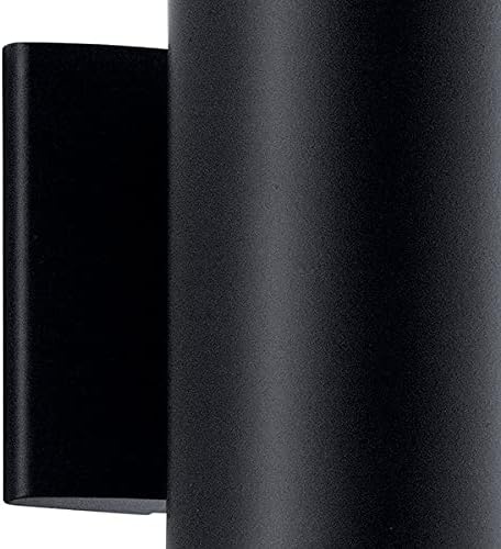 Kichler Cylinders 7" Outdoor Wall Sconce in a Black, 1-Light Exterior Wall Light, Cylinder Fixture, (7" H x 5" W) | Lumora