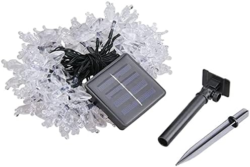 Solar String Lights, Waterproof 16ft 20LED Butterfly Christmas Fairy Lights Decorative Lighting for Home Party Wedding Patio Garden Porch Balcony (Purple)