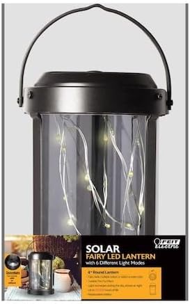 Feit Solar Fixtures 6.1 in. Solar Power Metal Round Hanging Pathway Light Bronze