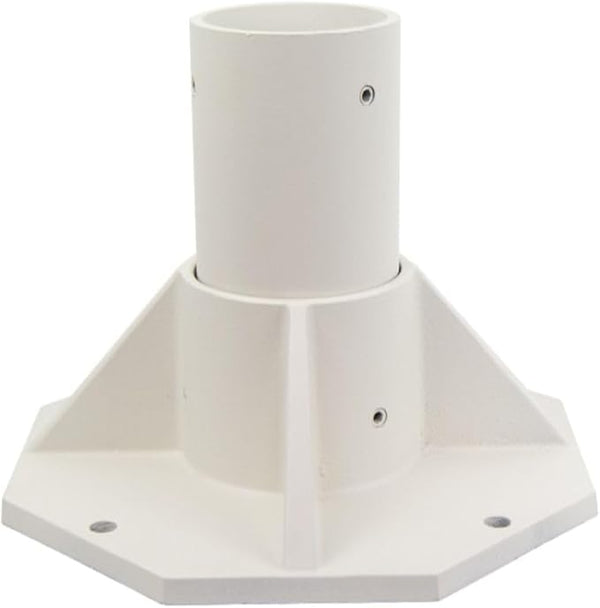 Solus SB-2405 Outdoor Surface Mount Lamp Post Base – Light or Heavy Duty Aluminum Base for 3" Poles - Black | Lumora