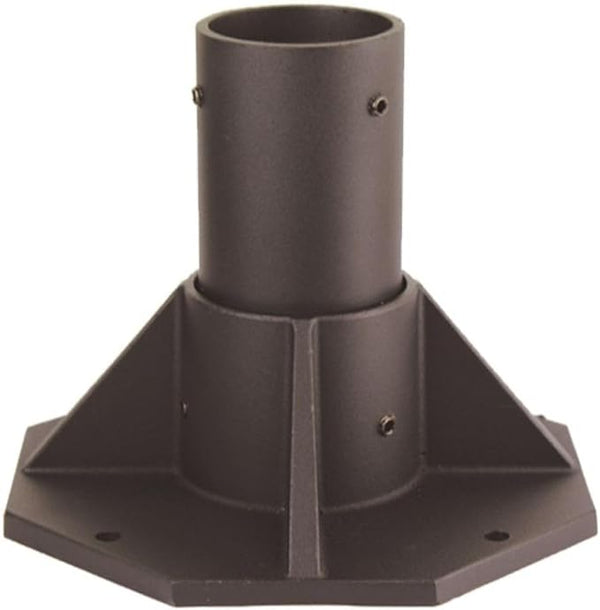 Solus SB-2405 Outdoor Surface Mount Lamp Post Base – Light or Heavy Duty Aluminum Base for 3" Poles - Black | Lumora