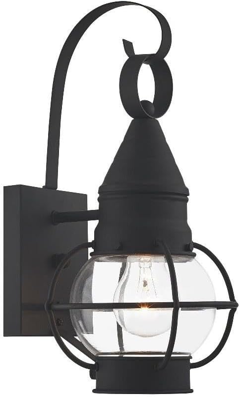 Livex Lighting 26900-04 Transitional One Light Outdoor Wall Lantern from Newburyport Collection in Black Finish | Lumora