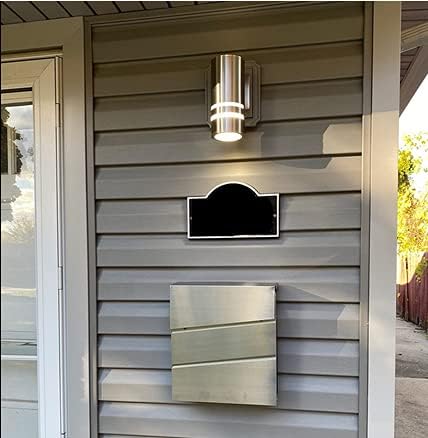 TENGXIN 2 Pack Patio Wall Light Cylinder,Up Down Modern Outdoor Wall Sconce with Stainless Steel Cylinder,Brushed | Lumora