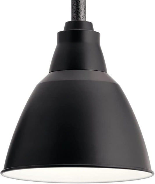 Kichler 49836BK Restoration One Light Outdoor Wall Mount from Pellinord Collection in Black Finish
