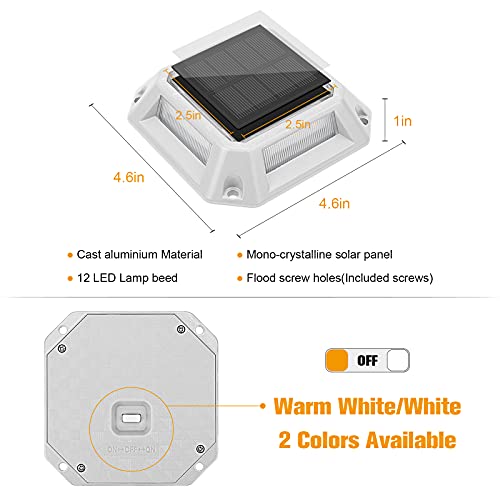VOLISUN Solar Outdoor Driveway Lights Dock Deck Step LED Lights 8-Pack