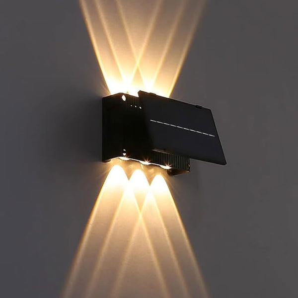 Waterproof IP65 Wall Sconce, Solar Wall Lights Outdoor,Cordless,Up and Down Lamp, Bright Wall Sconce Deck Light for | Lumora