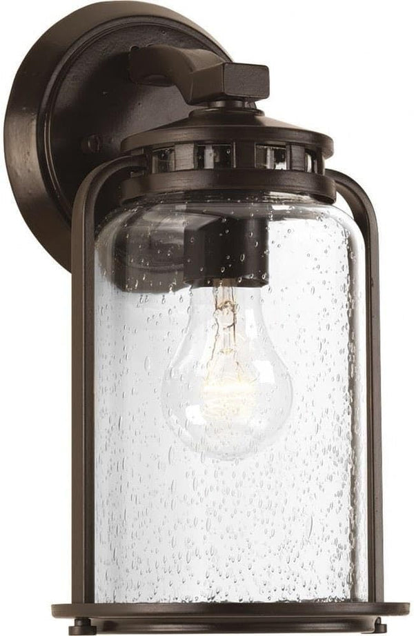 Progress Lighting Botta Collection 1-Light Clear Seeded Glass Farmhouse Outdoor Small Wall Lantern Light Antique | Lumora