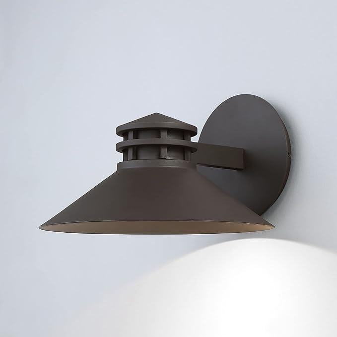 WAC Lighting dweLED, Sodor 10in LED Indoor and Outdoor Wall Light 3000K in Bronze