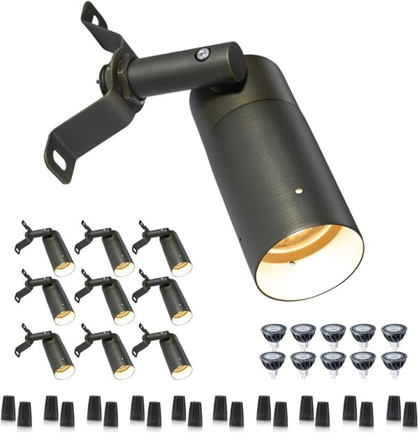 Gardenreet Brass Low Voltage Spot Downlights, 12V Outdoor LED Landscape Down Lights for Roof Eaves Tree Garden Yard | Lumora