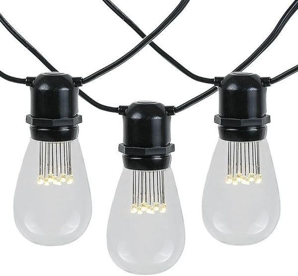 37.5 Foot S14 LED Edison Outdoor String Lights - Commercial Grade String Lights - Backyard Garden Gazebo – Cafe | Lumora