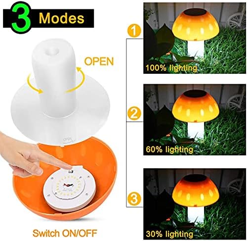 Solar Mushroom Lights Outdoor Ground LED Landscape Lights Light Sensor Light, Waterproof Solar Lights for | Lumora