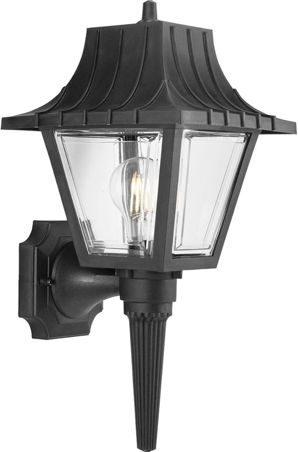 Progress Lighting Mansard Collection 1-Light Clear Beveled Acrylic Shade Traditional Outdoor Large Wall Lantern | Lumora