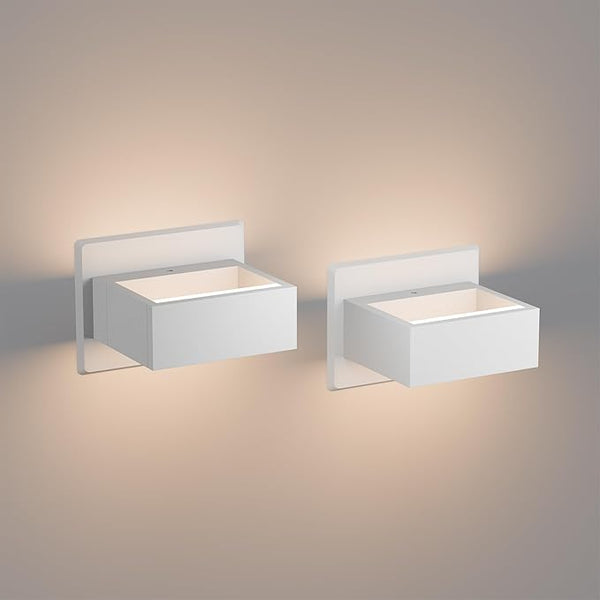 Outdoor Wall Light 2 Pack White Up and Down Exterior Light Fixture LED Wall Mount Sconce for Porch Garage House | Lumora