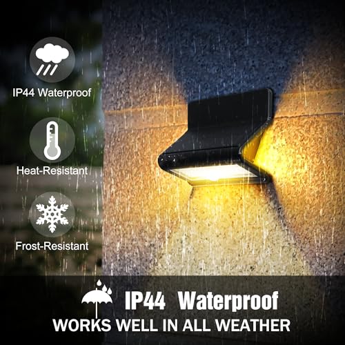 Solar Motion Sensor Security Lights Outdoor, Bright Waterproof LED Lights, Wireless Solar Wall Light to Protect Your Home for Front Door Yard Backyard Garage Porch Fence