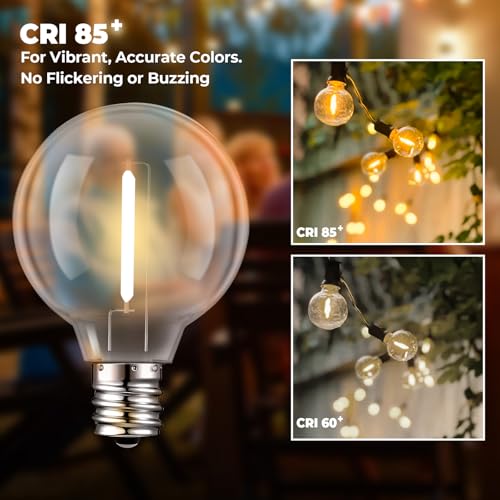 GvvooHome 36 Pack LED G40 Replacement Bulbs for String Lights, Warm White