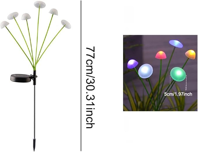 Ochine 2 Pack Solar Mushroom Garden Lights for Outside, Solar Lights Outdoor, Waterproof Solar Pathway Lights Outdoor Decor for Lawn Yard Garden Home Decor