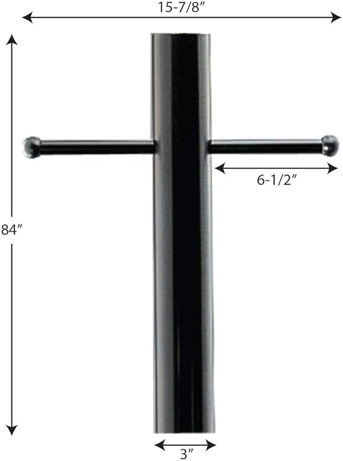 Progress Lighting P5391-31 Lighting Accessory, 3-Inch Diameter x 84-Inch Height, Black | Lumora