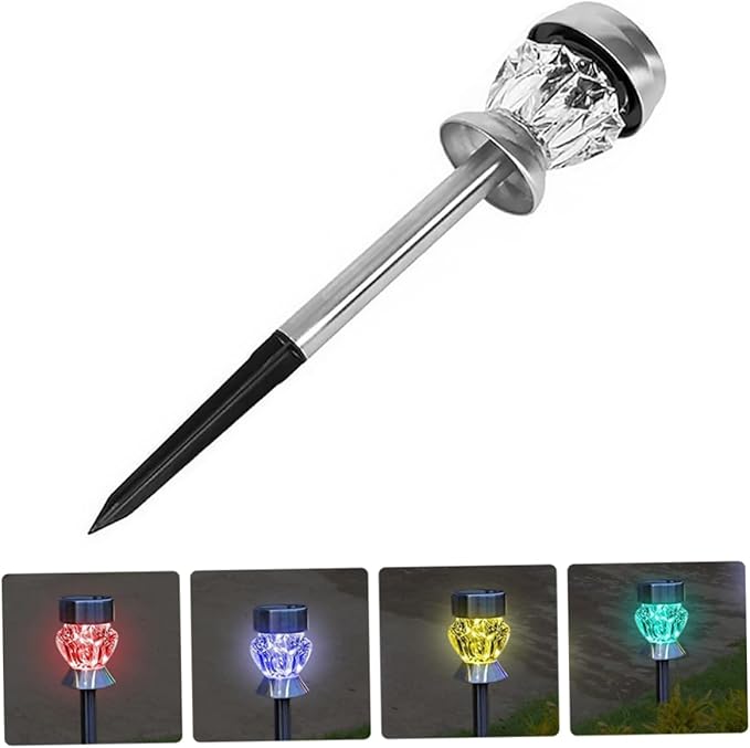 DOITOOL 1set Solar Lawn Lights Led Outdoor Garden Light for Pathway Decor for Courtyards and Patios