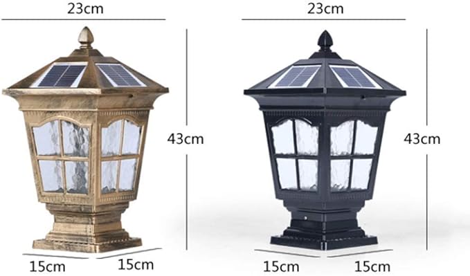 Outdoor Lamp Post Light Post Lights Outdoor,IP55 Retro Solar Outdoor Waterproof Garden Lighting Aluminum Metal | Lumora