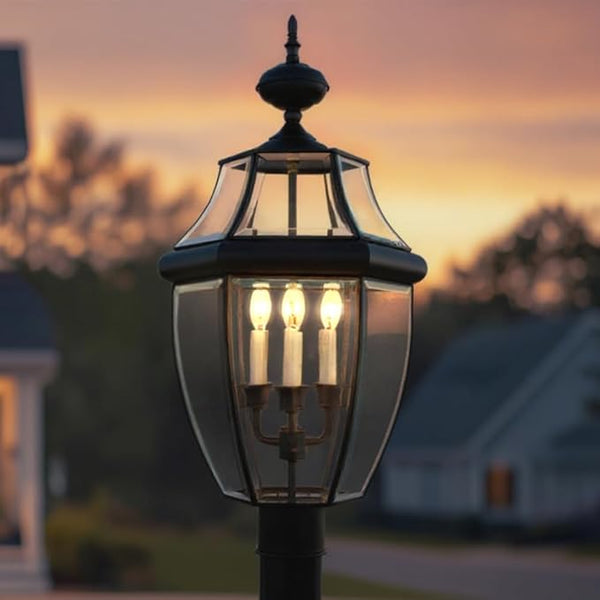Urban Ambiance Luxury Colonial Outdoor Post Light, Large Size: 23" H x 12.5" W, with Tudor Style Elements | Lumora