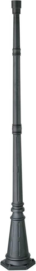 John Timberland Hepworth Traditional Outdoor Light Post and Cap Base Black Iron Aluminum Pole 76 3/4" Accessory for | Lumora