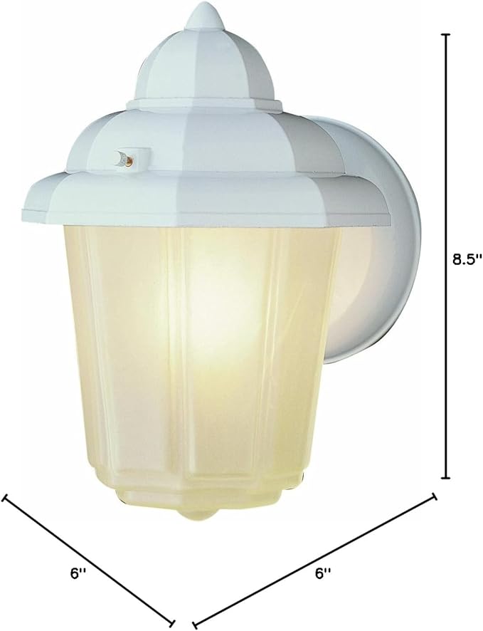 TRANS GLOBE Imports 4160 WH Traditional One Light Wall Lantern from Dale Collection in White Finish,