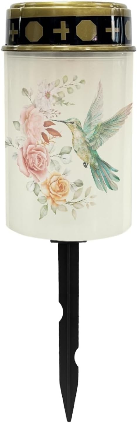 Hummingbirds Rose Solar Outdoor Lights Solar Garden Stake Lights Waterproof Pathway Lights Flameless Landscape | Lumora