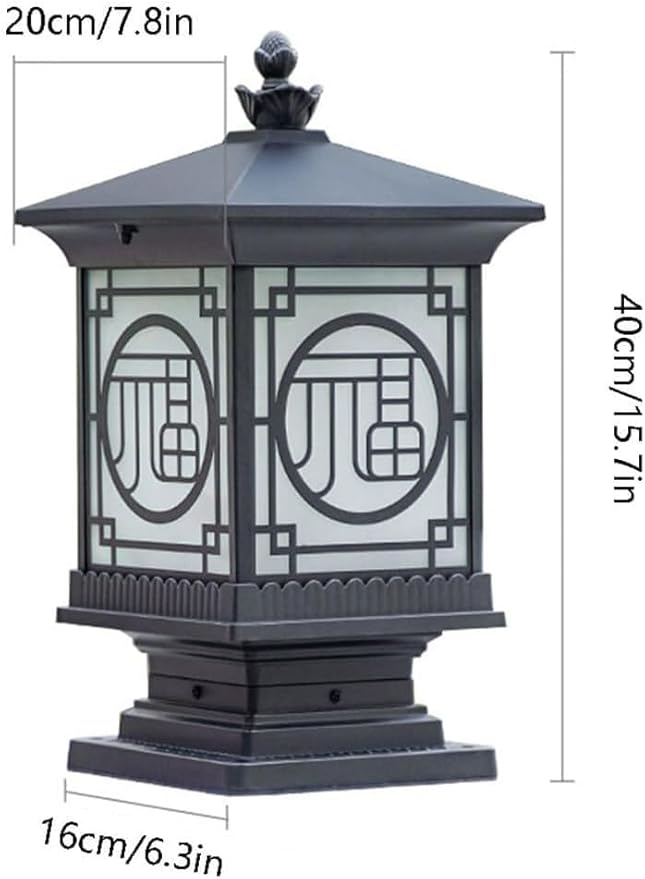American Style Outdoor Classical Vintage Garden Post Cap Light Waterproof Courtyard Villa Fence Head Lights Pillar | Lumora
