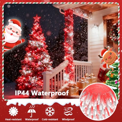 KAQ Connectable 240LED 88Ft String Lights, Christmas Lights Indoor Outdoor