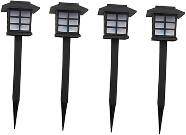 NUOBESTY 4 Pcs Solar Powered Pathway Lights Outdoor LED Spike Lights Warm for Garden Walkway Lawn Patio Driveway | Lumora
