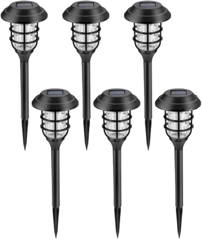Drip Depot Black ABS Solar PathLights - Pack of 6