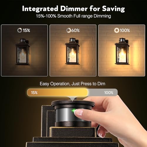 VIANIS Motion Sensor Outside Light for House, Aluminum Porch Lights Outdoor