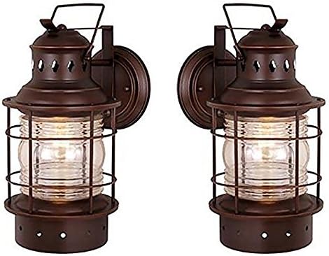 One Light Outdoor Wall Light OW37051BBZ One Light Outdoor Wall Light - 2 Pack