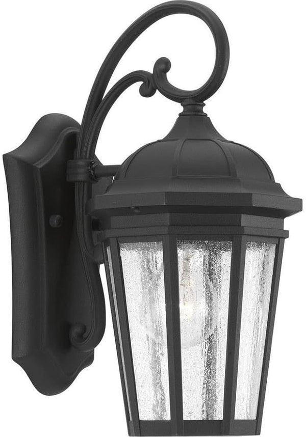 Progress Lighting Verdae Collection 1-Light Clear Seeded Glass New Traditional Outdoor Small Wall Lantern Light | Lumora
