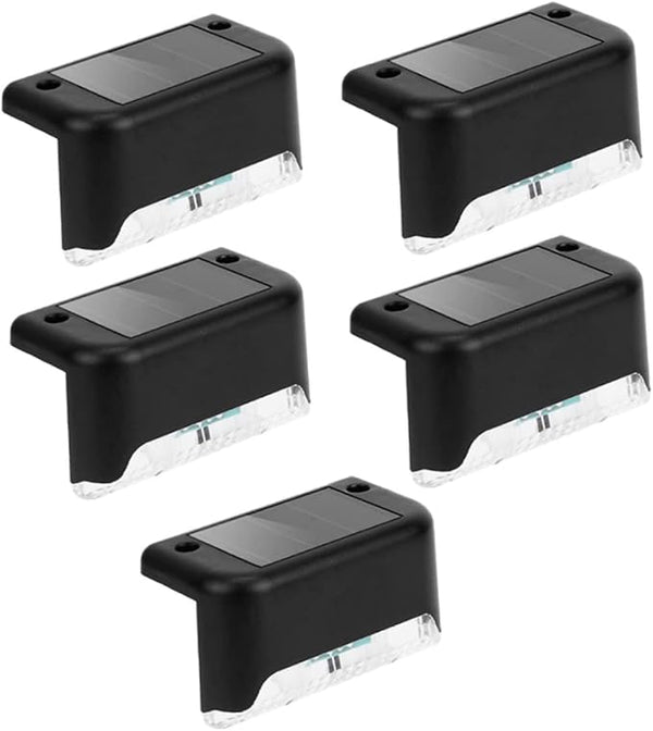 5Pcs Waterproof Solar Step Lights for Outdoor Deck LED Garden Fence Lighting Motion Sensor Solar Lights for Pathway | Lumora
