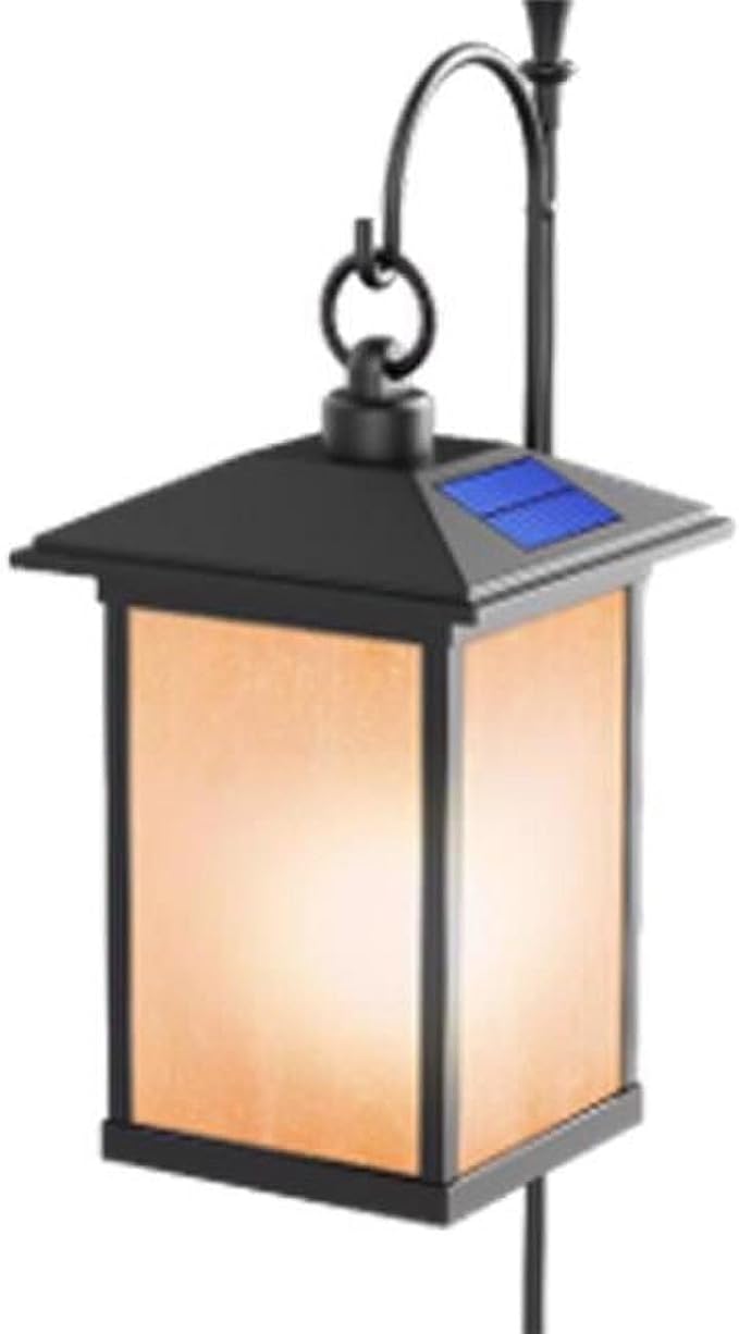 4 in. OneSync Solar Power Metal Square Hanging Pathway Light Bronze