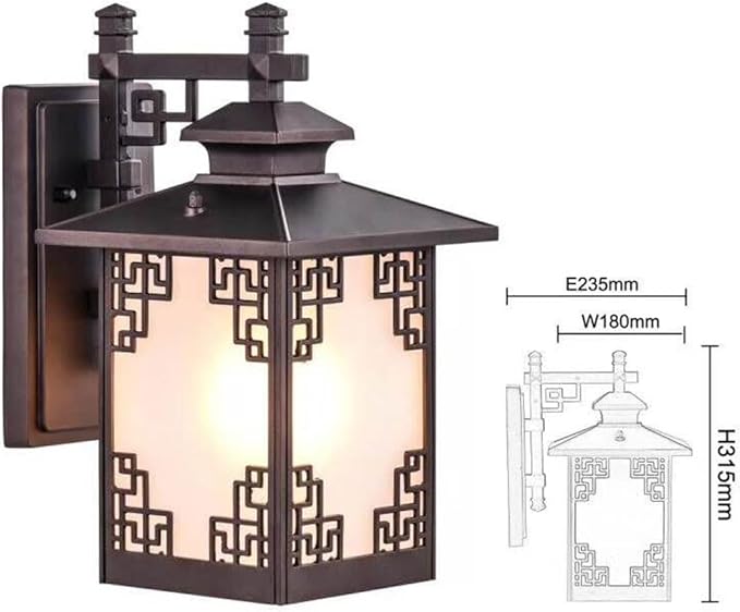 New Chinese Style Outdoor Waterproof Wall Light,European E26 Modern Simple s Lamp,Balcony Stair Corridor Aisle | Lumora
