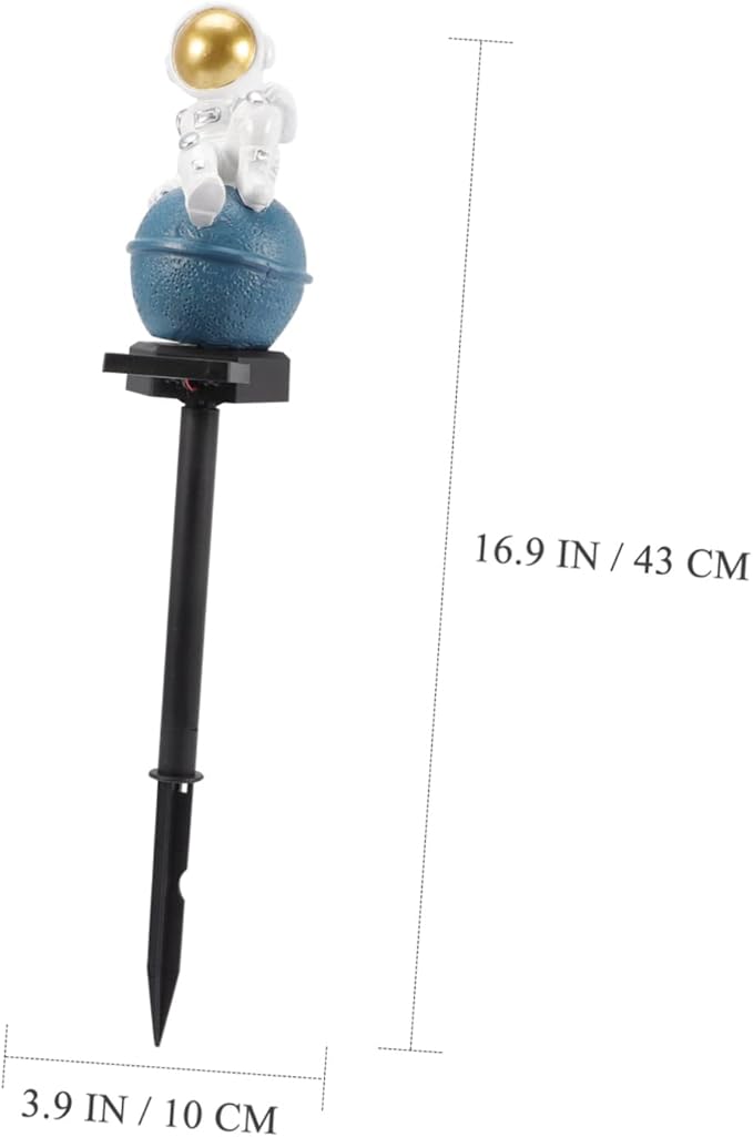 SUPVOX Solar Ground Lamp Easy Install Dusk to Dawn Garden Outdoor Astronaut Decor